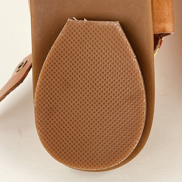 Antelope Women Rey Taupe Leather Flat Sandals US Size 5 Geometric Pattern - Picture 7 of 11